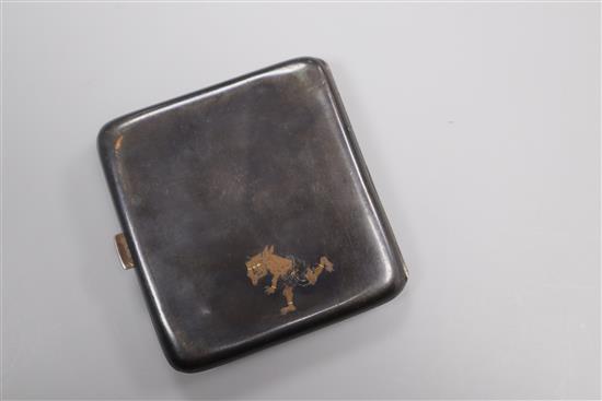 A Komai cigarette case, signed Nogawa Noboru